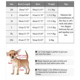 It is strongly encouraged that you measure your pup's back, chest, and neck for accurate sizing. The measuring chart lists measurements in both CM and IN.