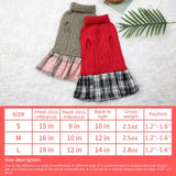 Red & Plaid Sweater Dress for Dogs